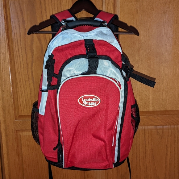 Louisville Slugger Other - Louisville Slugger Softball Large Backpack Expandable Red White Travel equipment